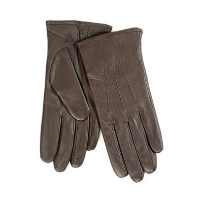 Isotoner Ladies Chocolate 3 Point Leather Glove